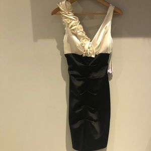 Size 10 black and ivory cocktail dress